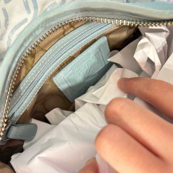 Vintage Y2K Blue Coach Mini Soho Hobo Shoulder Bag - Picture 7 of 9